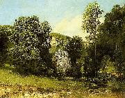 Gustave Courbet The water stream la Breme oil painting on canvas